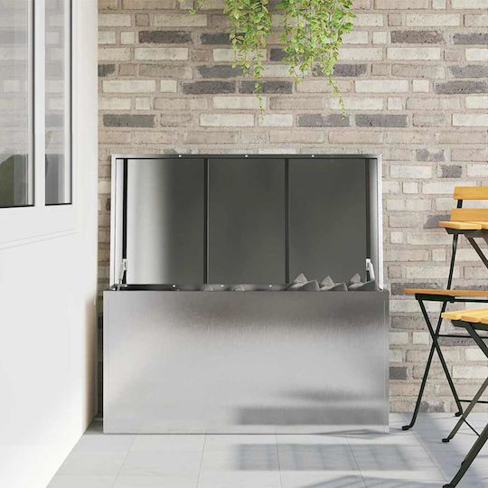 vidaXL Metallisch Aufbewahrungsbox mit Deckel 100x50.5x50cm 1Stück