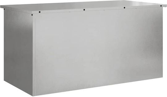 vidaXL Metallisch Aufbewahrungsbox mit Deckel 100x50.5x50cm 1Stück