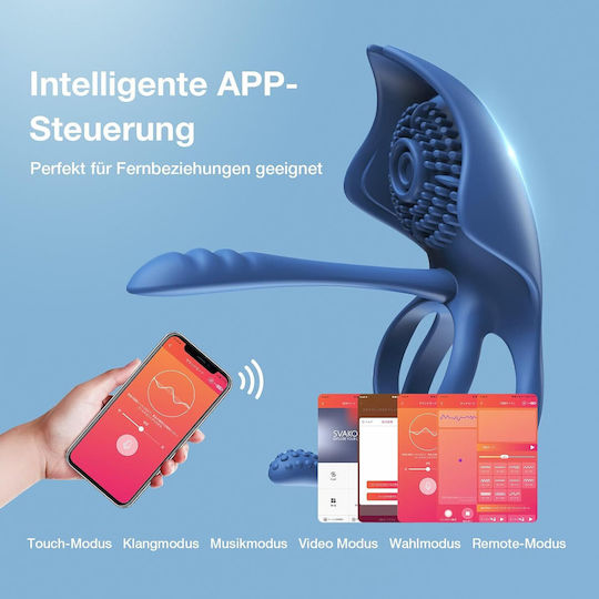 Paar Sexspielzeug App-gesteuerter Vibrator Doppel Klitorale Ring  Masturbator 5 Vibrationsmodi
