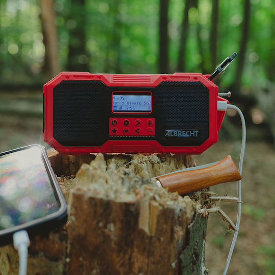 Albrecht DR 112 Φορητό Ραδιόφωνο Ηλιακό DAB+ με Bluetooth και USB Κόκκινο
