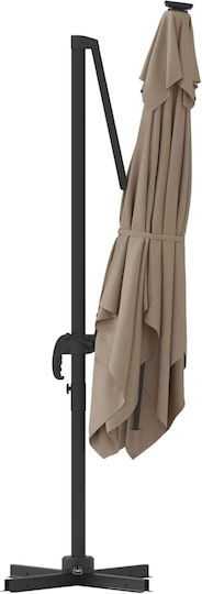 Hanging Garden Parasol Metal Brown 2.7x2.7xHeight 2.7m