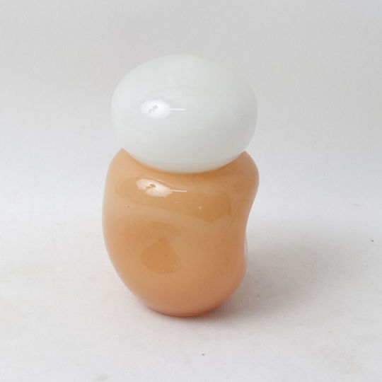 Karvounis Vase Glas Weiß Φ12xΥ20cm