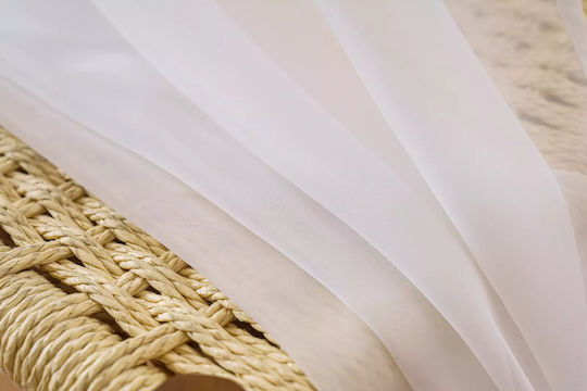Cotton Market με Τρέσα Λευκή 145x250εκ.