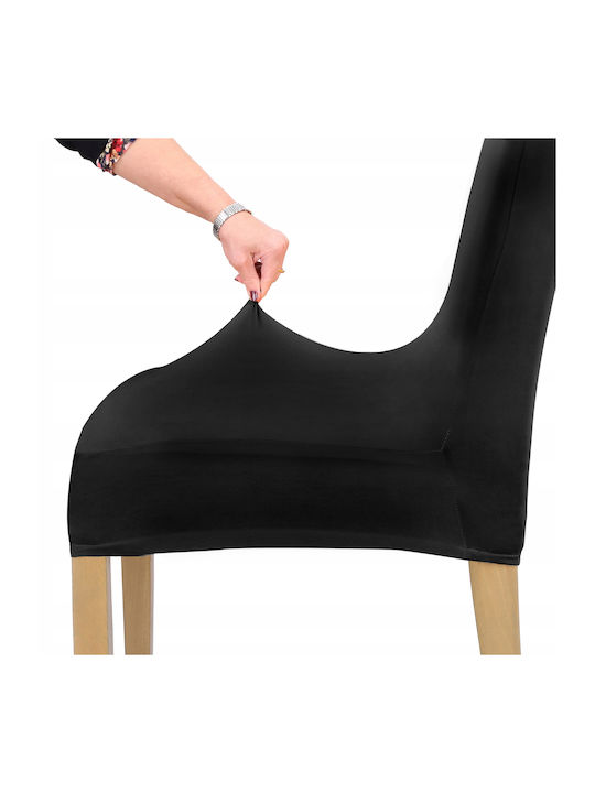 Ubieramy Meble Elastische Abdeckung für Stuhl Black 1Stück