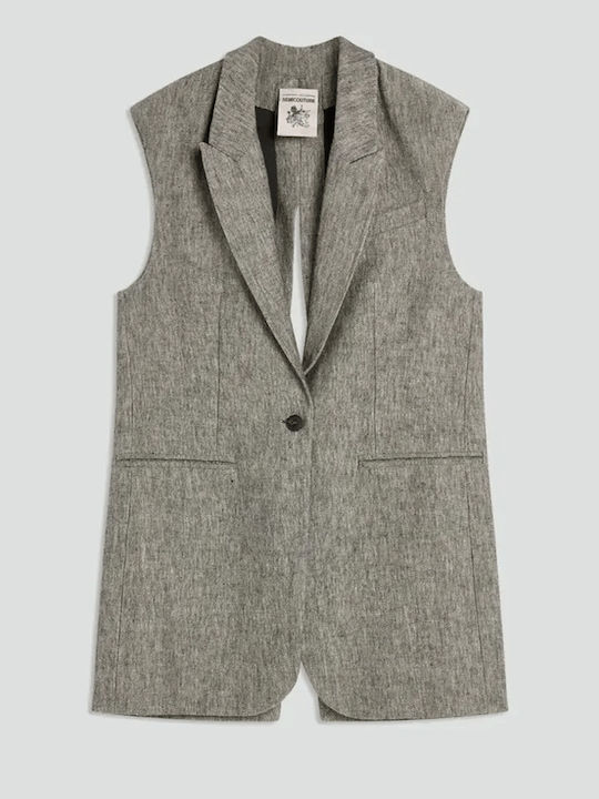Semicouture Women's Tweed Blazer Grey
