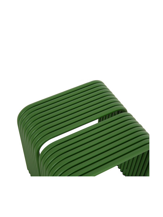 Stool For Living Room Metallic Intrepid Green 40x38x42cm