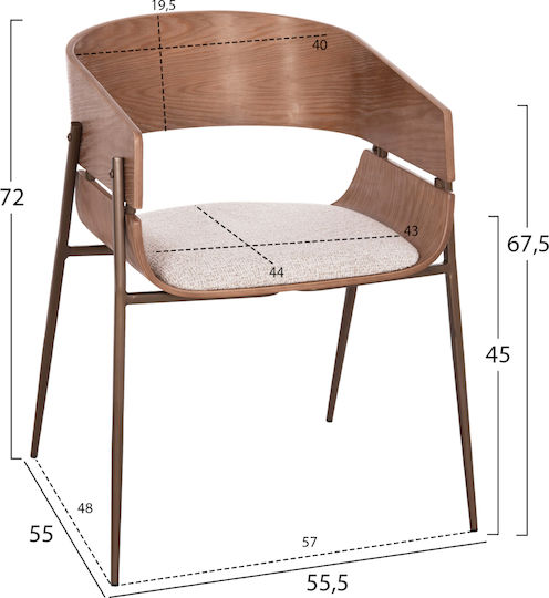 Krill Whitewash Outdoor Chair, 2 Pieces 40x55x72cm Krill Whitewash Outdoor Chair, 2 Pieces 40x55x72cm