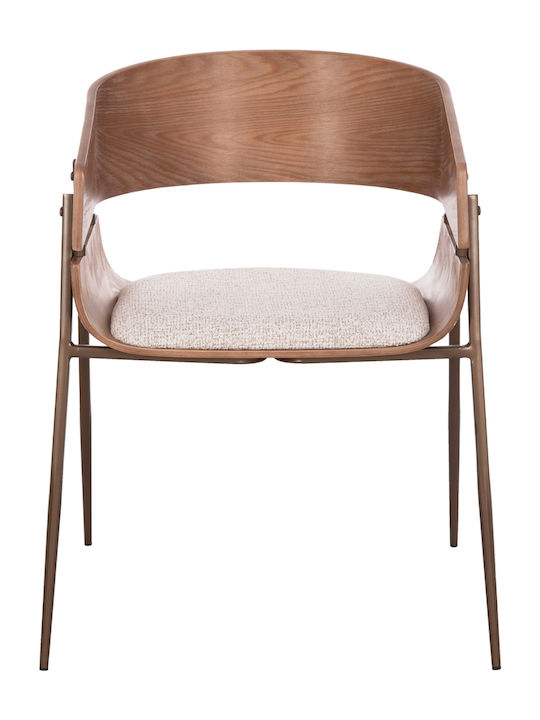 Outdoor Chair Metallic Krill Whitewash 2 Pieces 40x55x72cm