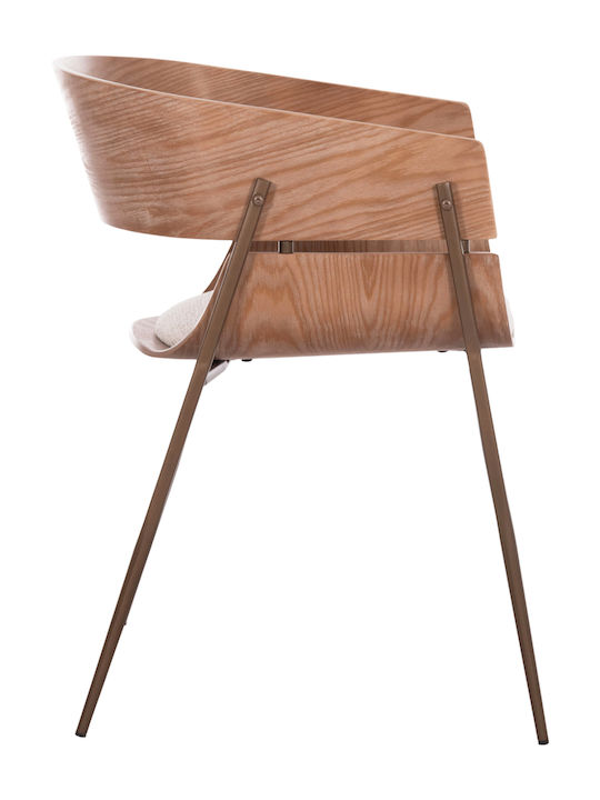 Outdoor Chair Metallic Krill Whitewash 2 Pieces 40x55x72cm