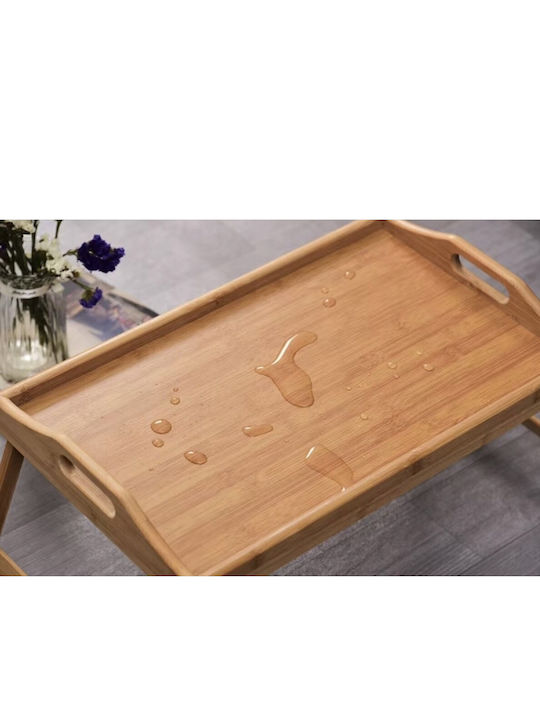 Bamboo Square Serving Tray made of Bamboo in Brown Color isp25052lks 1pcs