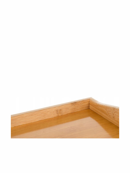 Bamboo Square Serving Tray made of Bamboo in Brown Color isp25052lks 1pcs