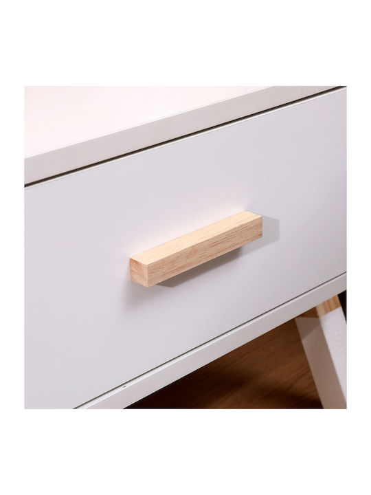 Kids Bedside Table Fb92497.03 White Melamine-Pine Natural 46x30x38cm