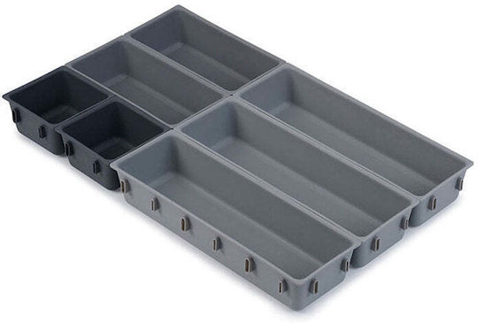 Joseph Joseph 85199 Besteckhalter 7 Fächer Modulares Design Grau Joseph Joseph 85199 Besteckhalter 7 Fächer Modulares Design Grau