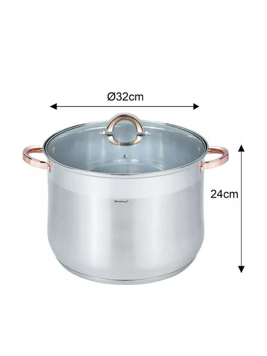 Klausberg Deep Stainless Steel Pot 18.7lt / 32cm