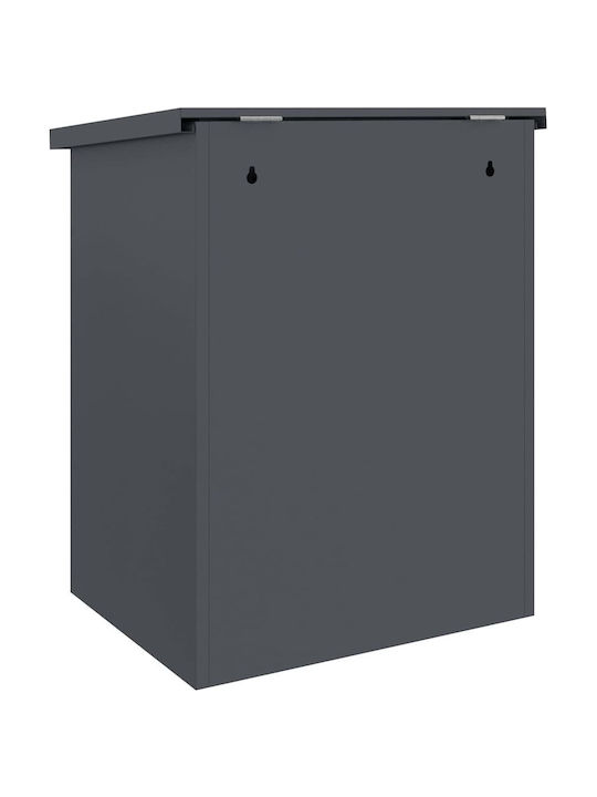 vidaXL Briefkasten Für Draußen Inox in Grau 44x35x59cm