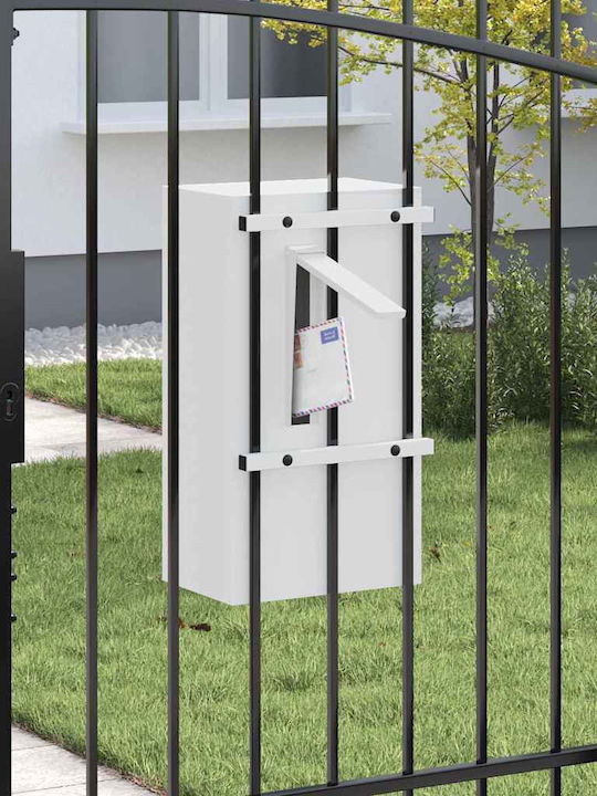 vidaXL Außenbereich Briefkasten Inox in Weiß Farbe 30x23x55cm