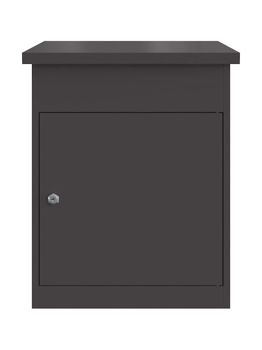 vidaXL Cutie Poștală Pentru Exterior Din Inox Culoare Neagră 44x35x59cm