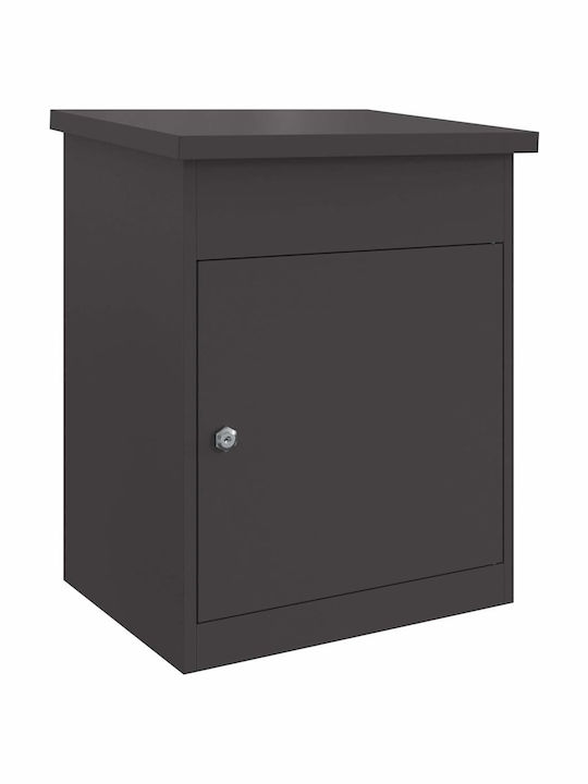 vidaXL Cutie Poștală Pentru Exterior Din Inox Culoare Neagră 44x35x59cm