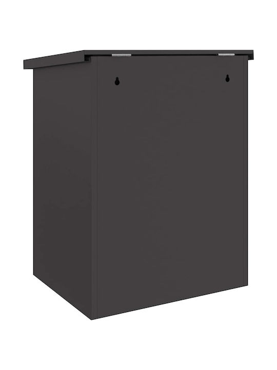 vidaXL Cutie Poștală Pentru Exterior Din Inox Culoare Neagră 44x35x59cm