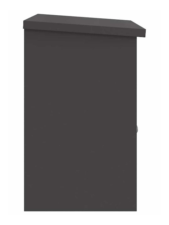 vidaXL Cutie Poștală Pentru Exterior Din Inox Culoare Neagră 44x35x59cm