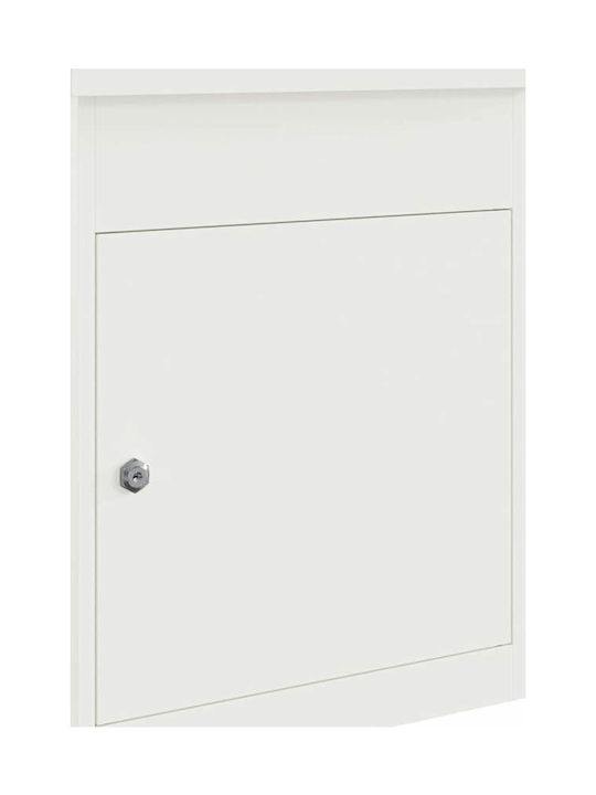 vidaXL Cutie Poștală Pentru Exterior Din Inox În Culoare Albă 44x35x59cm