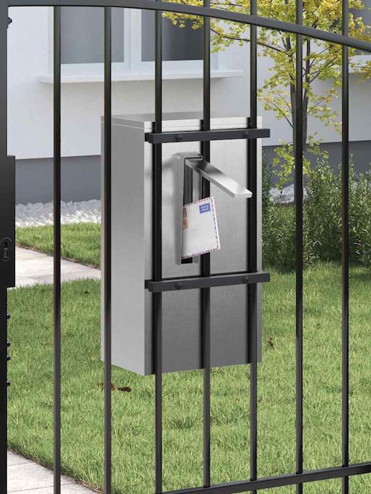 vidaXL Außenbereich Briefkasten Inox in Schwarz Farbe 30x23x55cm