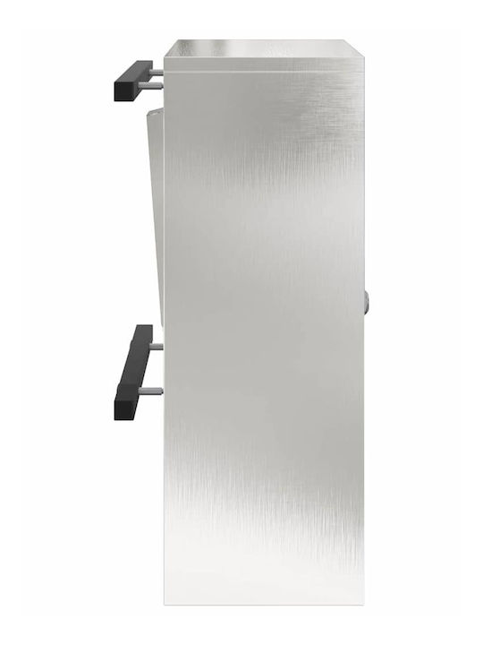 vidaXL Außenbereich Briefkasten Inox in Schwarz Farbe 30x23x55cm