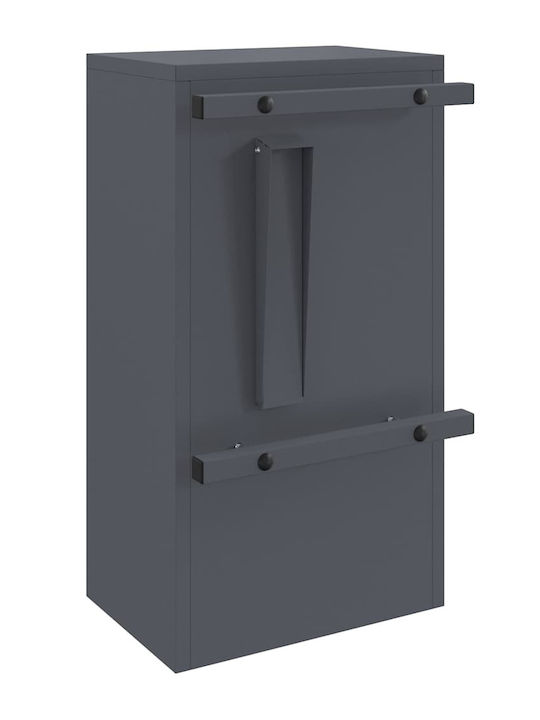 vidaXL Cutie Poștală pentru Exterior Inox în Culoarea Gri 30x23x55cm