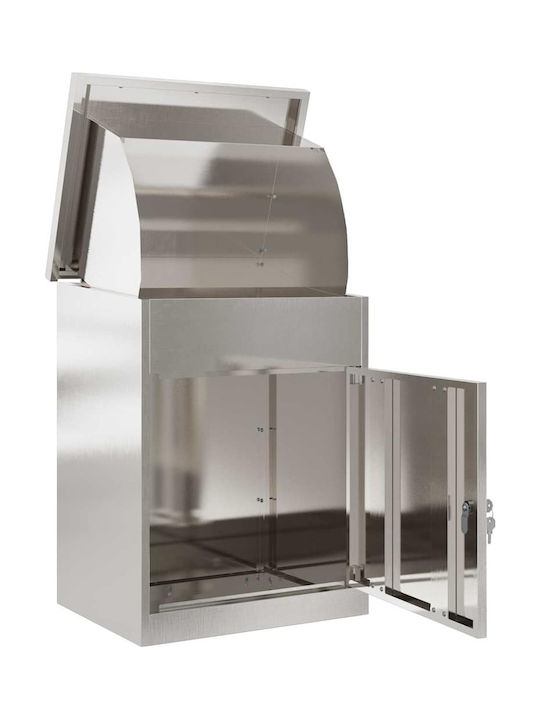 vidaXL Outdoor Mailbox Inox in Silver Color 44x35x59cm
