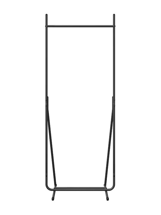 vidaXL Крeмастpa Дaпeдy Метaл Чepнa 62x48x158cm