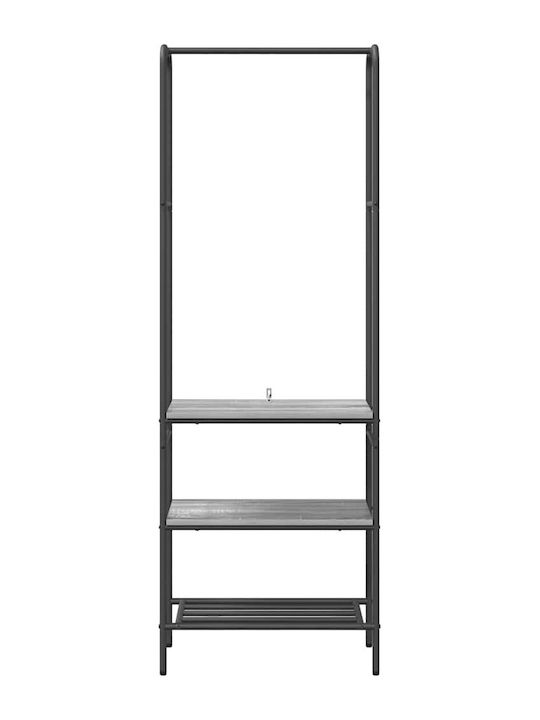 vidaXL Κρεμάστρα Δαπέδου από Ξύλο Γκρι 60x30x171cm