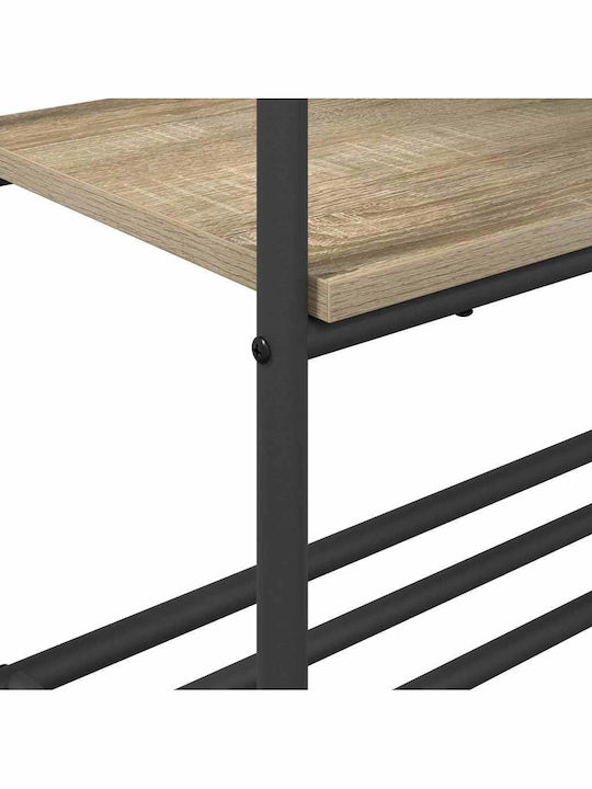 vidaXL Гардеробна стойка Сив 77x30x171см