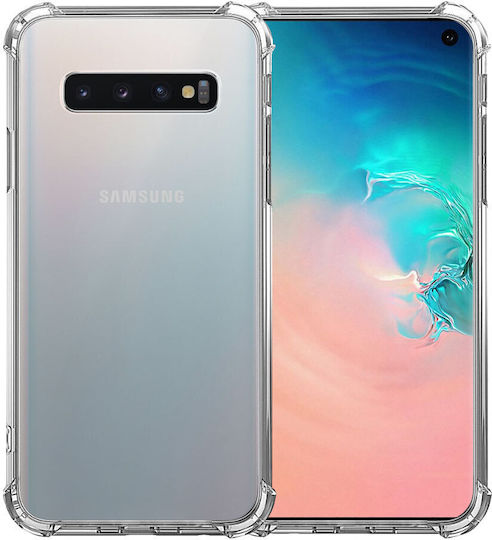 Samsung S10 Stoßfeste Handyhülle Transparentes Silikon Antivibrations-Ecken Kunststoff Rückseite Ishield Klare