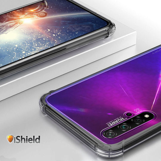 Huawei Nova 5T Schutzhülle Transparentes Silikon Stoßfest Ecken Kunststoff Rückseite Ishield Klar