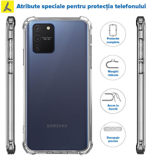 Samsung S10 Lite Stoßfeste Handyhülle Transparentes Silikon Antivibrations-Ecken Kunststoff Rückseite Ishield Klar