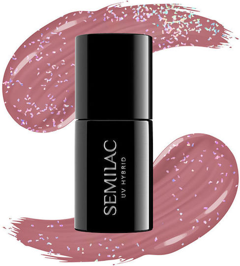 Semilac Classic Ημιμόνιμο Βερνίκι Νυχιών Shimmer Dust Caramel 321 7ml