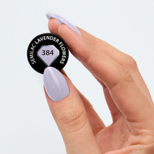 Semilac Semi-Permanent Nail Polish 384 Lavender Flowers 7ml 1pcs