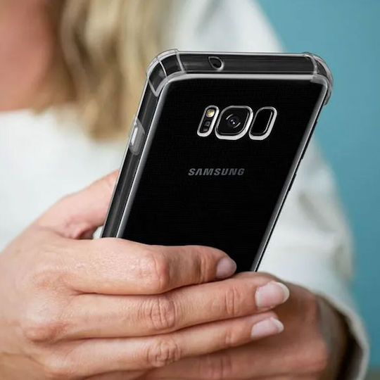 Husă Antișoc Samsung Galaxy S8 Plus Transparentă Hard Acrylic Back Silicon Edges Cornere Anti-cadere Ishield Clar