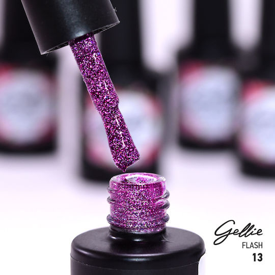 Gellie Ημιμόνιμο Βερνίκι Νυχιών Flash 13 με Glitter 10ml