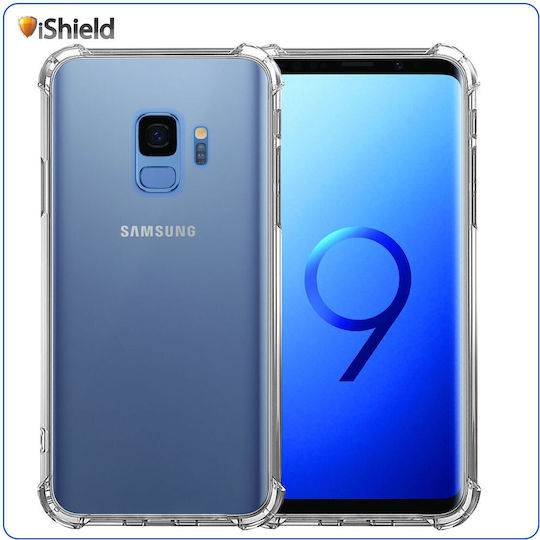 Husă Ishield Samsung Galaxy S9 Plus Protecție Șocantă Ultra Clară Margini din Silicon Acrilic Dur Back Anti-șoc Colțuri Transparent