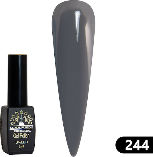 Global Fashion Black Elite Halb-permanenter Nagellack 244 8ml 1Stück