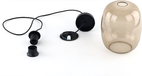 TK Lighting Κρεμαστό Φωτιστικό Μαύρο με Ντουί E27