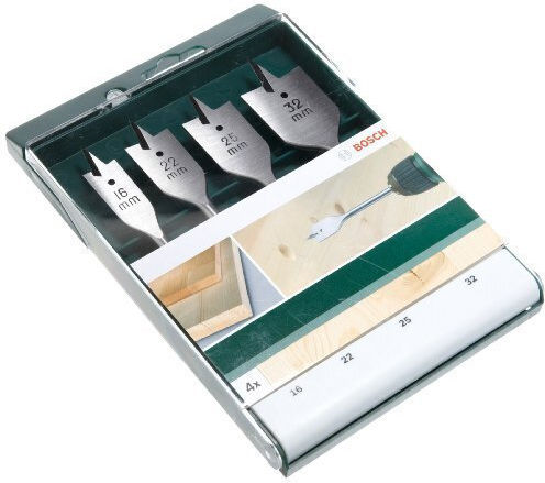 Bosch Set of 4 Feather Drills for Wood