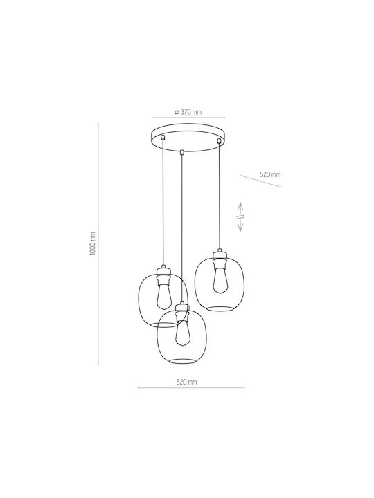 TK Lighting Lustră Transparent