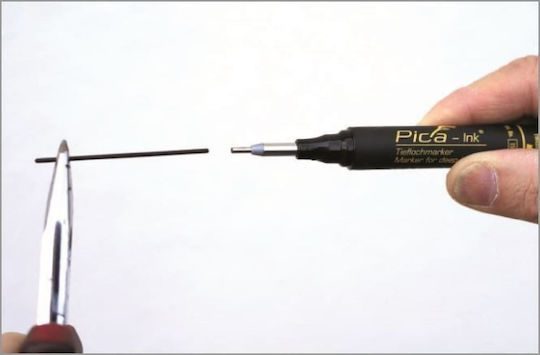 Pica 150/40 Marker Engraving Marker for Deep Holes Red