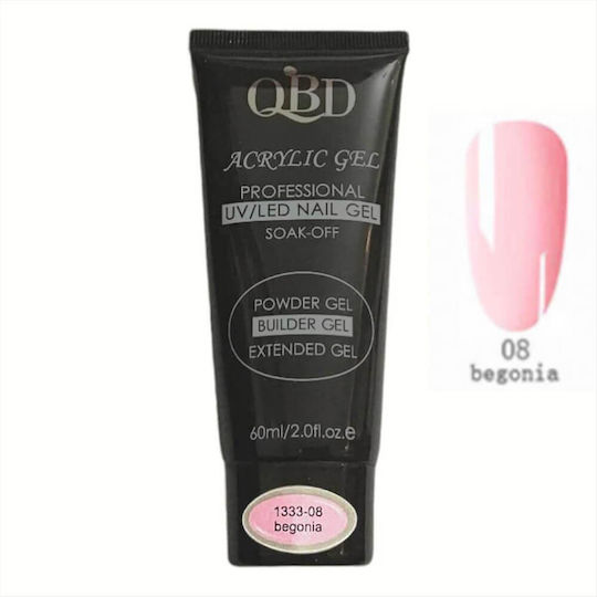 QBD Acrygel Νυχιών 08 Begonia 60ml