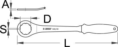 Unior Terminal Wire Key 1608/2BI 350mm 615534 Hand Tool