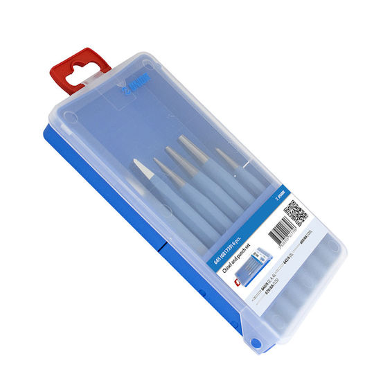 Unior Zoumpades Set Needle & Chisel 6 Pieces Set Punches Needles Chisels Center Punches 6 Pieces