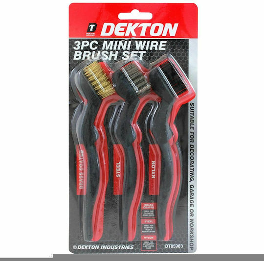 Dekton Set Wire Brushes Mini 3pcs DT85983 Hand Tool Set 3pcs