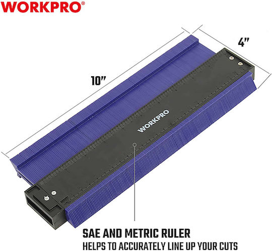 Konturenlehre Kunststoff 250mm 10" Wp269001 Workpro Profi